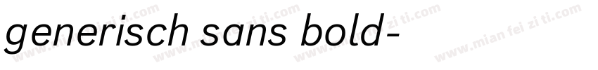 generisch sans bold字体转换